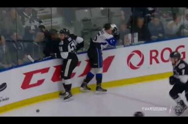 Thomas Chabot hit in the head by Charlie Roy