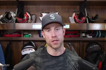 2023 #nhl Playoffs: Seattle Kraken Forward Jaden Schwartz - POSTGAME - Round 2 Game 4 - 05.09.23