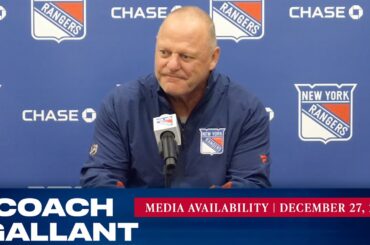 New York Rangers: Coach Gallant Media Availability | Dec. 27, 2021