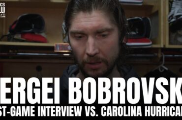 Sergei Bobrovsky Reacts to Florida Panthers Taking a 3-0 Lead vs. Carolina & Clutch Shutout in GM3