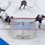 Marcus Johansson Banks Puck In Off Devon Toews From Behind The Net
