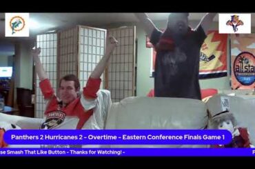 Florida Panthers Fans Live Reaction to BOTH OT Goals game 1 vs Hurricanes