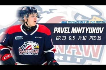 OHL Defenceman of the Month – Pavel Mintyukov (Saginaw Spirit)