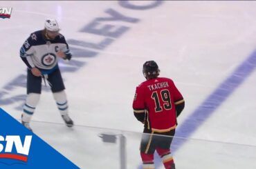 Matthew Tkachuk Answers The Bell Against Blake Wheeler