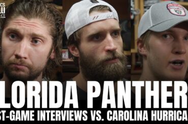 Sergei Bobrovsky, Aaron Ekblad & Anton Lundell React to Florida Panthers Advancing to Stanley Cup
