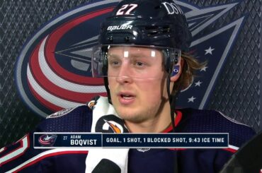 Adam Boqvist 2nd Intermission Interview (Nov. 26, 2021)