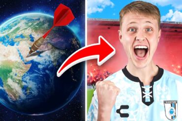 Throwing a Dart At a WORLD Map And Watching Football Where It Lands!