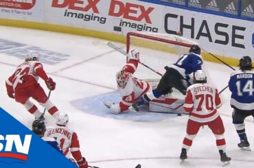 Thomas Greiss Stretches Out To Rob Anthony Cirelli Twice With Pad