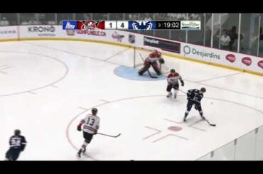 Riley Mercer réalise un arrêt de fait saillant | Riley Mercer makes a highlight reel save