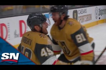 Golden Knights' Ivan Barbashev Charges To Net And Tucks Home Opening Goal In Game 5