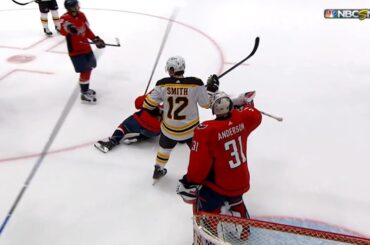 Craig Smith And Nick Jensen Roughing Penalties, Smith Cross Checks Jensen In the Head