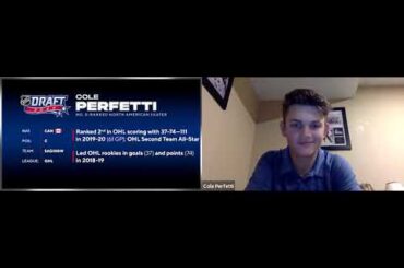 Cole Perfetti on Being a "Hockey Nerd", Preferring to Play Center & NHL Player Comparisons