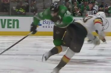 Chandler Stephenson uncomfortable looking hit with Joel Hanley