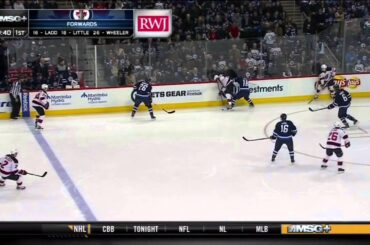 Andrew Ladd goal 1-0 Feb 28 2013 NJ Devils vs Winnipeg Jets NHL Hockey