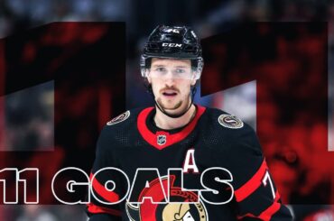 All 11 goals scored by Thomas Chabot in the 2022-23 season