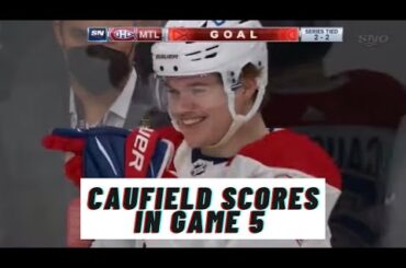 Cole Caufield Scores in Game 5 of NHL Stanley Cup Playoffs (Canadiens vs. Golden Knights)