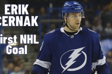 Erik Cernak #81 (Tampa Bay Lightning) first NHL goal Feb 2, 2019