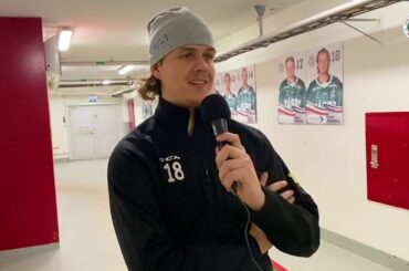 VH-TV: Gustav Bouramman efter segern över Björklöven