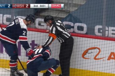 Leo Komarov 5 Minute Boarding Penalty Against Lars Eller