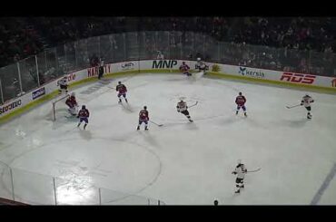 Joe Gambardella of the Utica Comets scores vs. the Laval Rocket 2/11/23