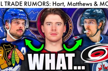 CARTER HART TRADE, JETS & CANES SWAP, MATTHEWS LEAVING?! (NHL Trade Rumors/Leafs/Flyers News Today)