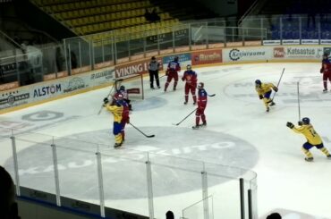 Russia-Sweden U18 13.2.2016. 2-2 goal by Lias Andersson