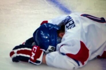 Zack Kassian blindside hit on Petr Senkerik // Canada vs Czech Republic WJHC
