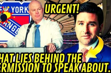 💥TODAY'S LATEST NEWS FROM THE NEW YORK RANGERS!URGENT! WHAT LIES BEHIND THE PERMISSION TO SPEAK...