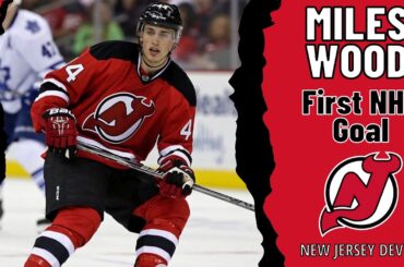Miles Wood #44 (New Jersey Devils) first NHL goal Nov 29, 2016 (Classic NHL)