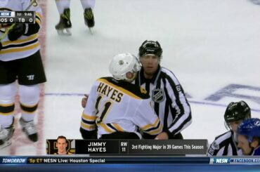 Jimmy Hayes fights Alex Killorn 1/31/17