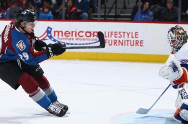 MacKinnon flies past the defense for the goal