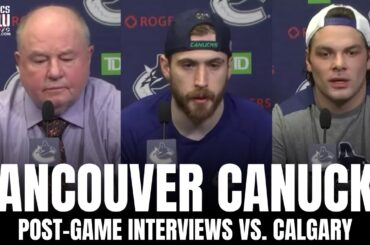 Bruce Boudreau, Noah Juulsen & Tyler Motte on Vancouver Canucks "Unfortunate" Effort vs. Calgary