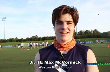 Elite 11 Camp: Weston High School Jr. TE Max McCormick Intv.