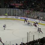 Chris Terry of the Bridgeport Islanders scores vs. the Laval Rocket 11/12/21