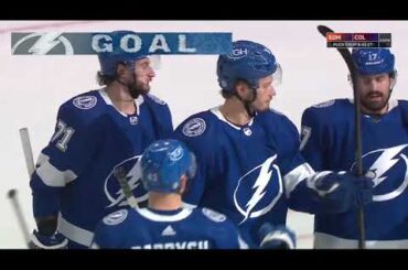 Mikhail Sergachev scores vs Leafs (11 apr 2023)