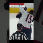 Gavin Bayreuth and Garnet Hathaway fight in Columbus Blue Jackets vs  Washington Capitals#shorts