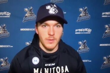 Manitoba Moose Practice Report media availability: Dylan Samberg