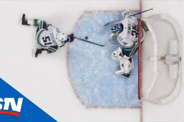 Troy Stecher Accidentally Redirects Puck Past His Own Goalie