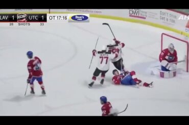 Samuel Laberge of Utica Comets scores in OT to eliminate Laval Rocket in  North Division First Round