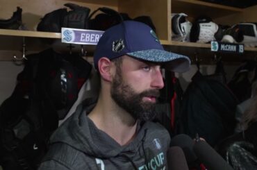 2023 #nhl Stanley Cup Playoffs - Seattle Kraken Forward Jordan Eberle - POSTGAME Game 7 - 05.15.23