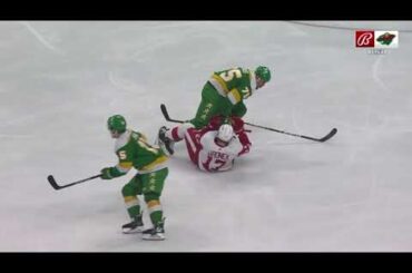 Ryan Reaves big hit on Hronek