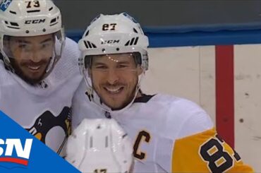 Sideny Crosby Beats Alexandar Georgiev Five Hole To Give Penguins OT Win Against Rangers