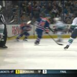 Zack Kassian high stick on Sam Gagner broken jaw Vancouver Canucks vs Edmonton Oilers 9/21/13 NHL