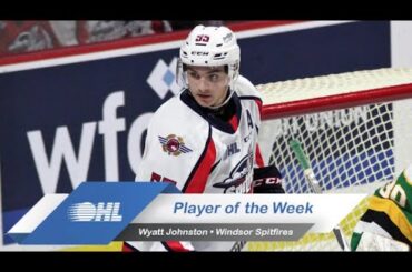 Spitfires' Wyatt Johnston Named OHL Player of the Week