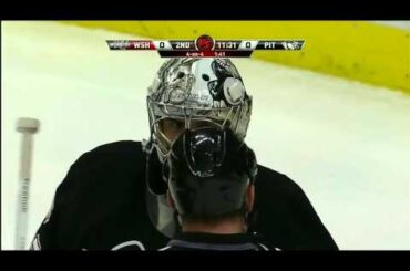 Marc-Andre Fleury flashes a huge glove on Ovechkin 2/21/11