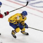 Sweden's Captain Philip Broberg at 2021 World Juniors Media Conference
