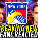 🔥 TODAY'S LATEST NEWS FROM THE NEW YORK RANGERS! BREAKING NEWS! FANS REACTED!! NHL!