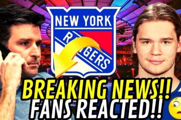 🔥 TODAY'S LATEST NEWS FROM THE NEW YORK RANGERS! BREAKING NEWS! FANS REACTED!! NHL!