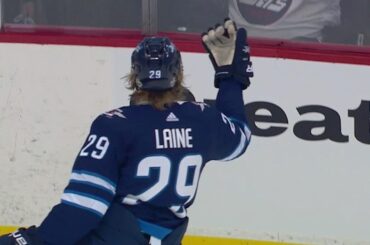 Patrik Laine goes top shelf for first playoff goal
