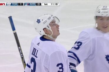 Justin Holl 2nd NHL Goal! 2/1/2018 (Toronto Maple Leafs at New York Rangers)